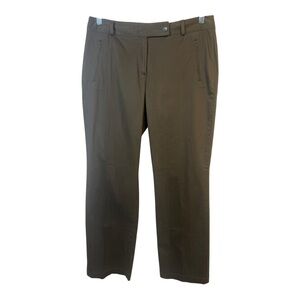 Talbots Brown Signature Fit Straight Leg Trouser Pants Size 12 NWT